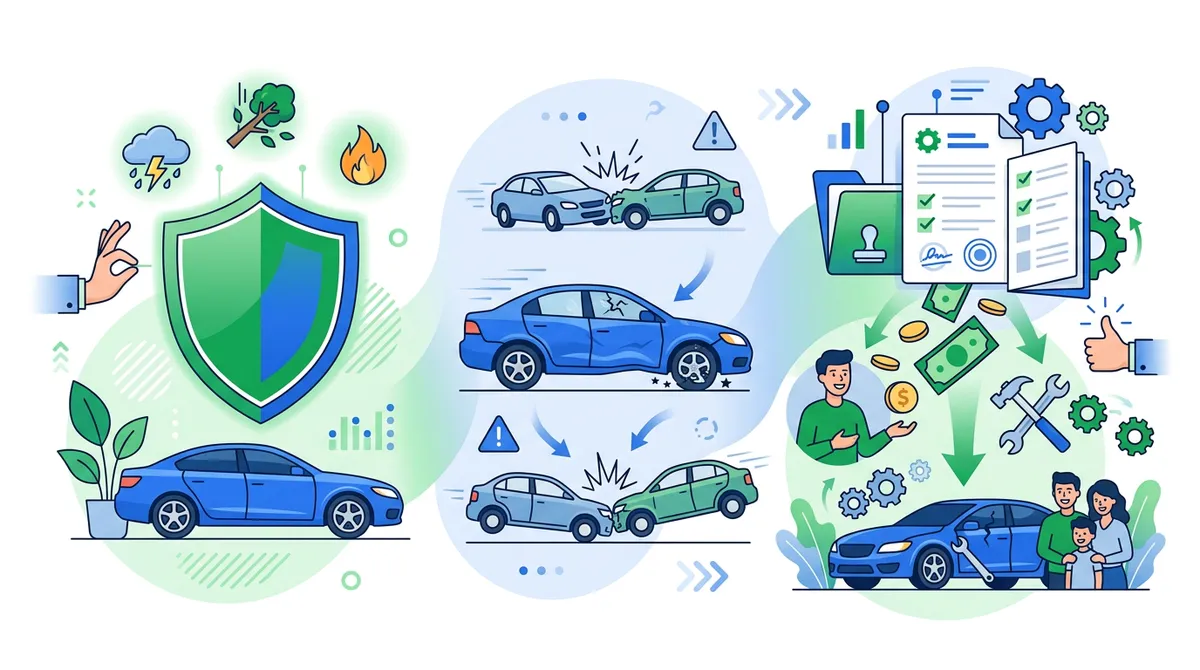 Схематичное представление базовых элементов автострахования